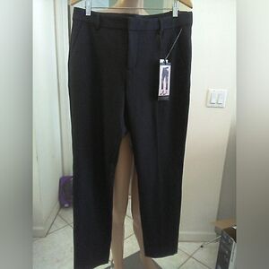 NWT Liverpool LADIES Elegant Black Trousers (KNIT) SZ. 14 /32  Navy W/ Beige